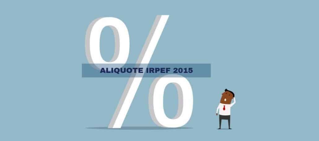 Le aliquote irpef 2015 sono quelle in vigore