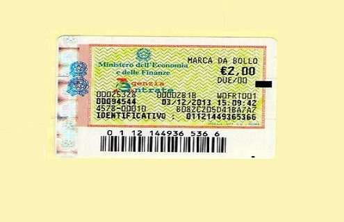 marca da bollo da due euro sulle fatture