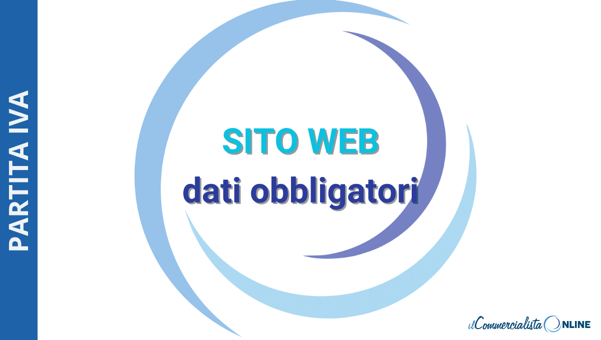dati obbligatori per sito internet