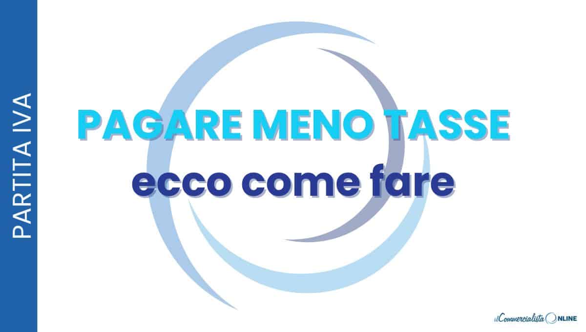 pagare meno tasse