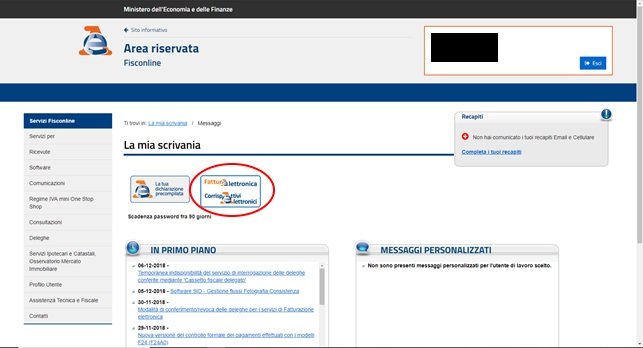 Codice destinatario SDI e fatture e corrispettivi