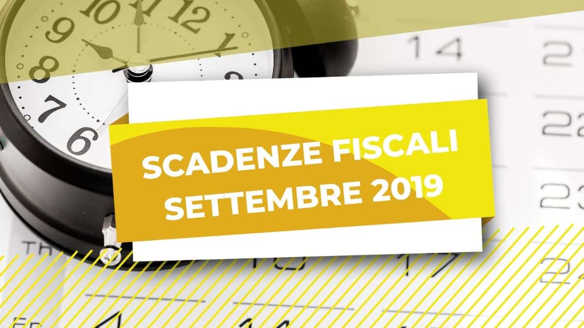 scadenze tasse settembre 2019