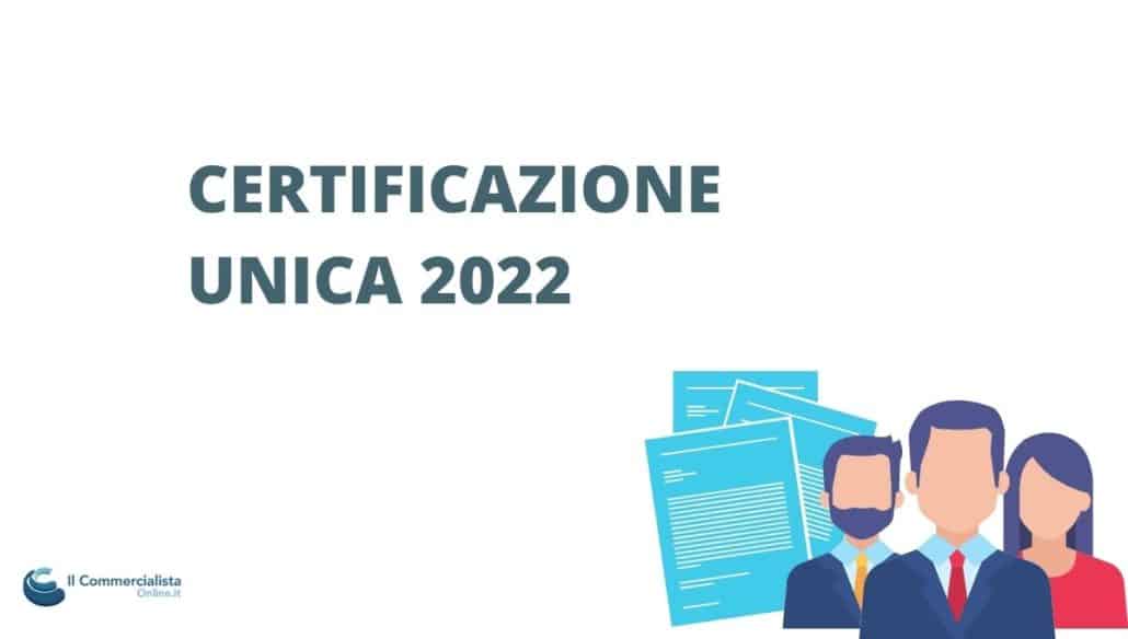 CERTIFICAZIONE UNICA 2022
