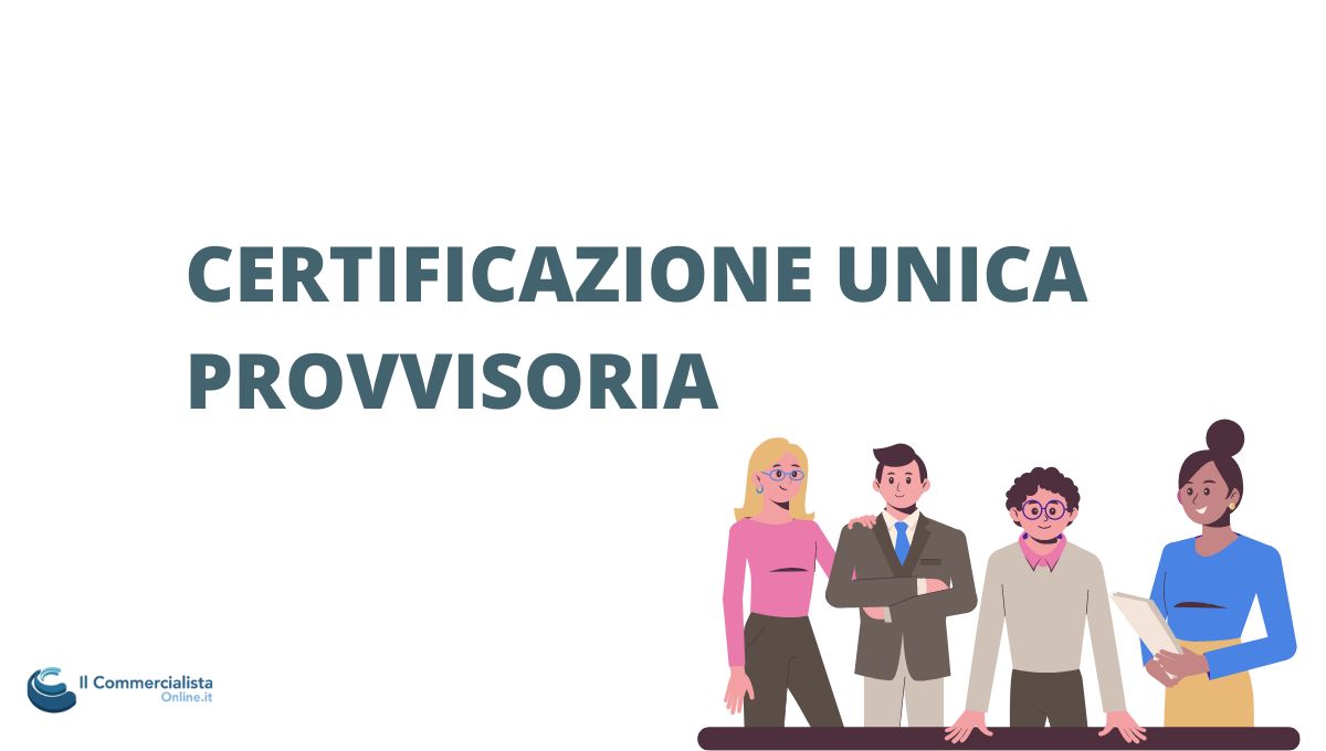 certificazione unica provvisoria