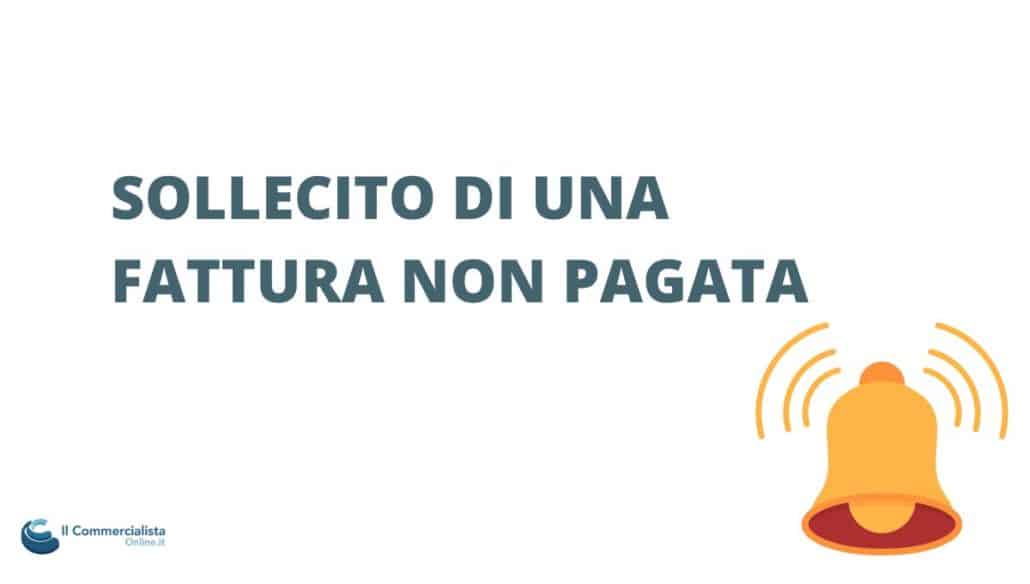 Lettera sollecito pagamento fattura insoluta
