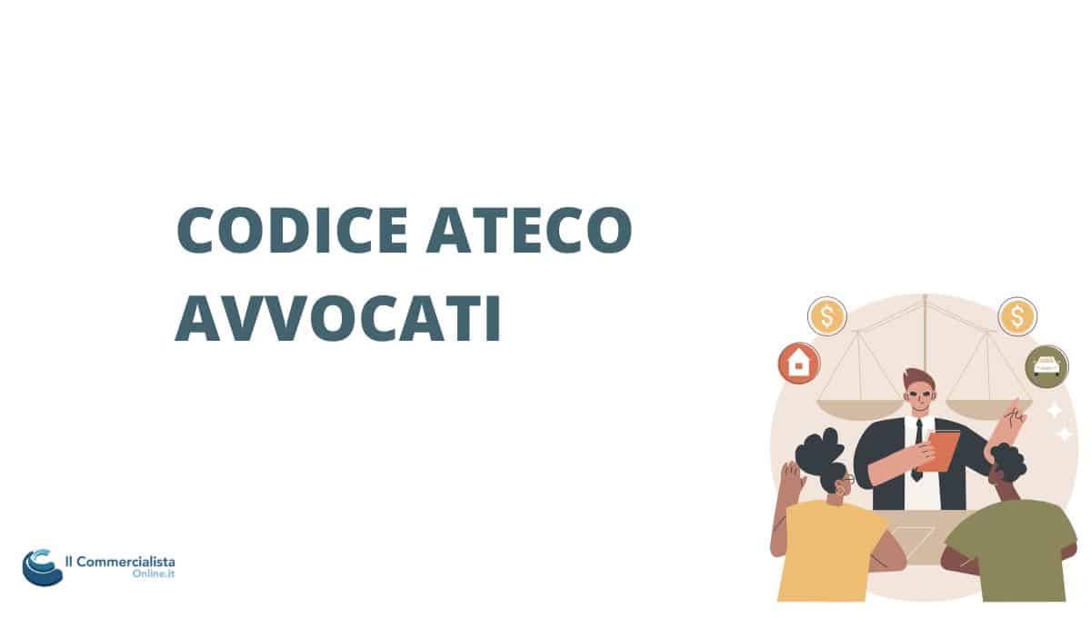 CODICE ATECO AVVOCATI