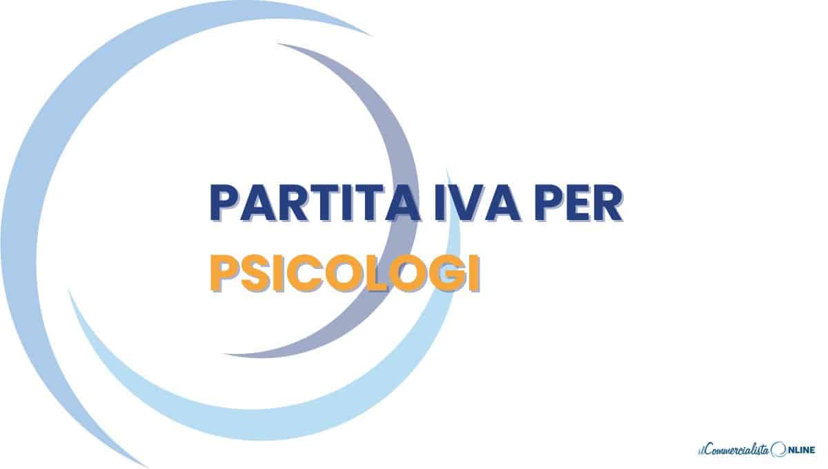 PARTITA IVA PER PSICOLOGI