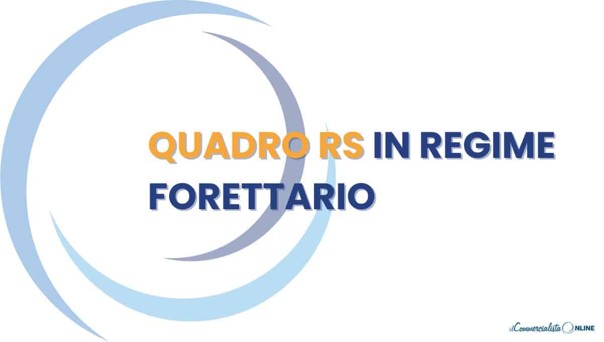 QUADRO RS DEI FORFETTARI