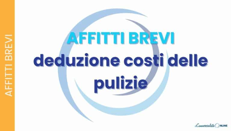 dedurre costi pulizie affitti brevi