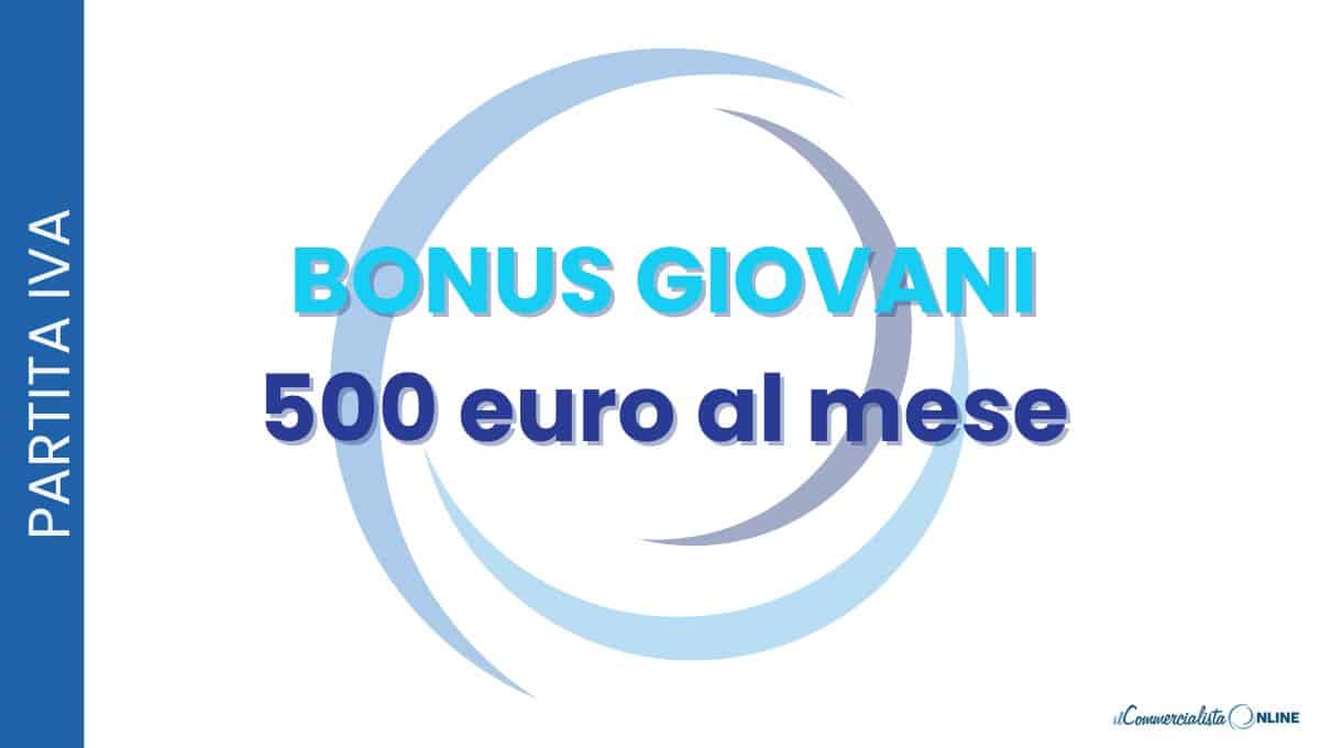 bonus partita iva per apertura nuove attività 500 euro al mese