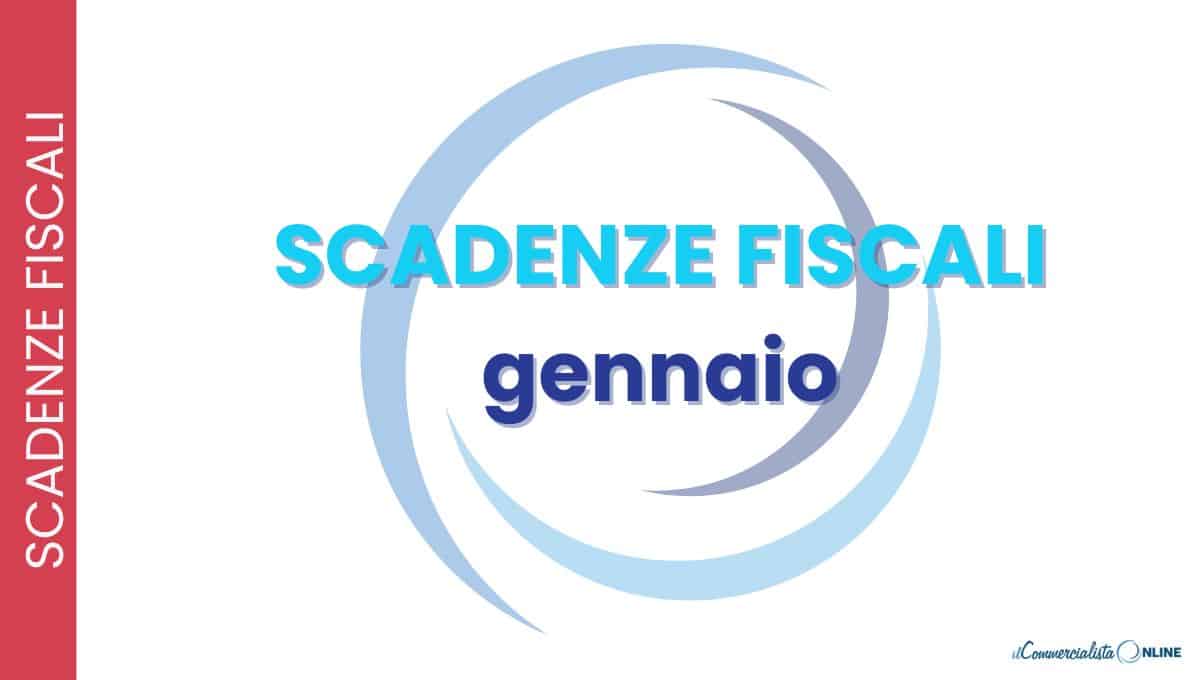 scadenze fiscali di gennaio