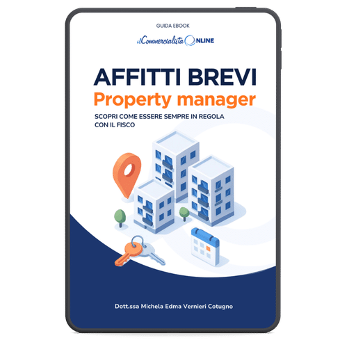 eBook gratuito sugli affitti brevi e property manager con guida fiscale su tasse, normativa e gestione degli affitti turistici