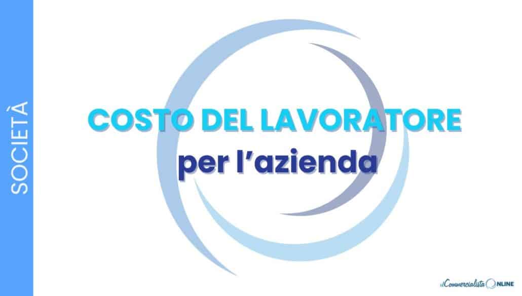 COSTO DEL LAVORO