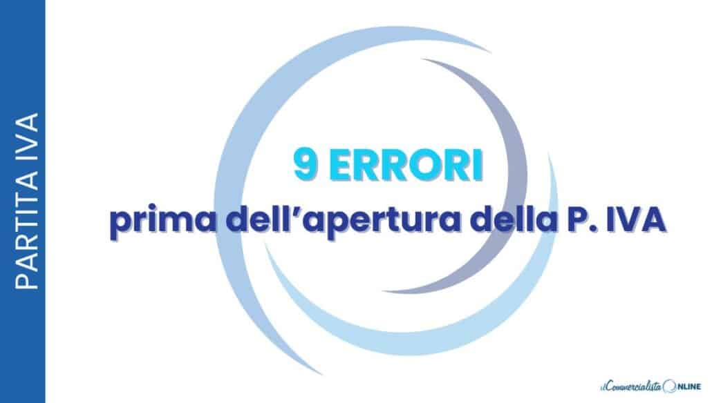 errori apertura partita iva