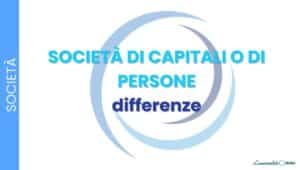 società di capitali o di persone